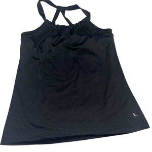 Black Strappy Athletic Tank Top M Size Medium